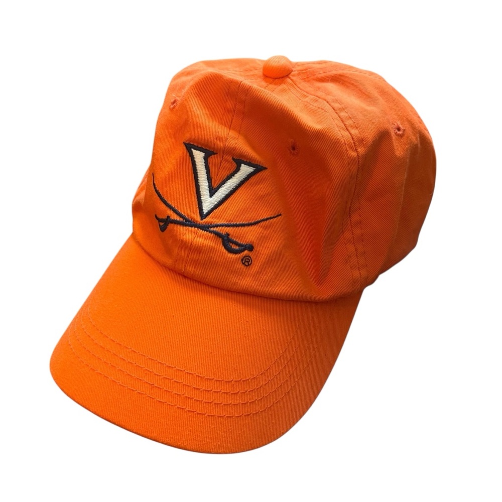 Virginia Cavaliers Hat Cap Fitted Adult Large Orange College‎ Football Logo Cavs
